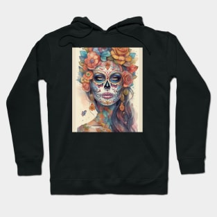 Dia de los Muertos Elegance: Sugar Skull Makeup Beauty Hoodie